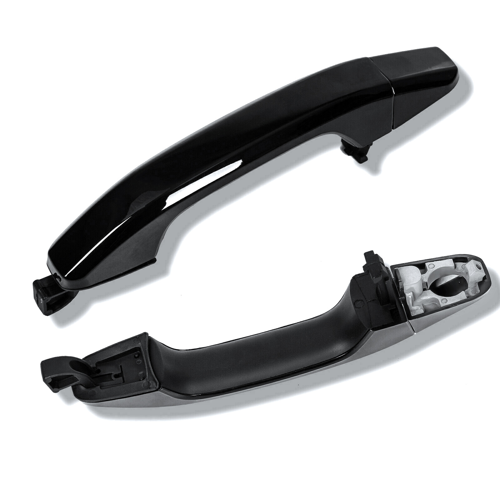 Gloss Black Outside Set of 4 Door Handle Fit 14-19 Chevrolet Silverado 1500 2500