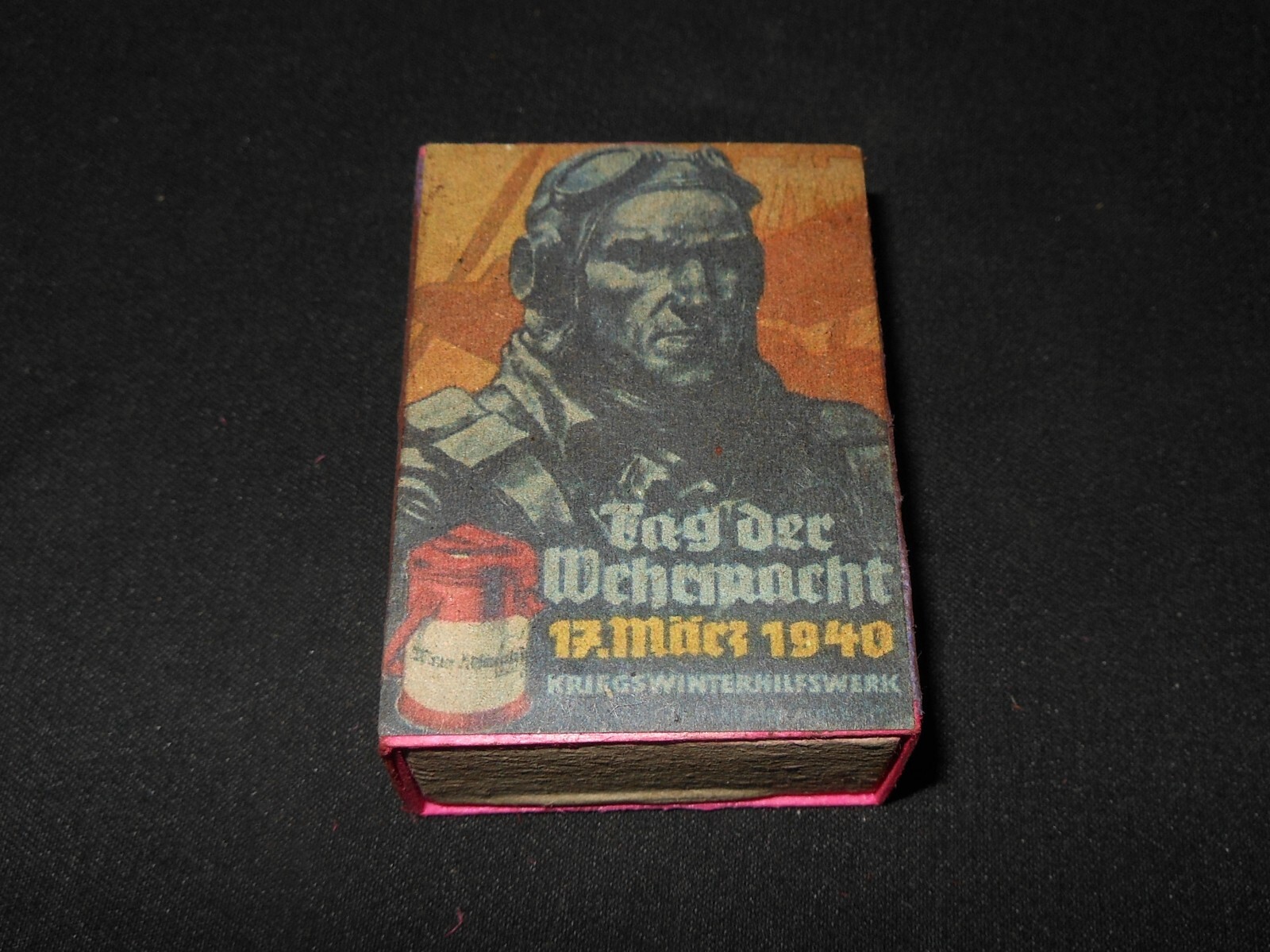 WW II German Army - SMOKING PIPE / CIGARETTE MATCHES & BOX #2 - VERY RARE!