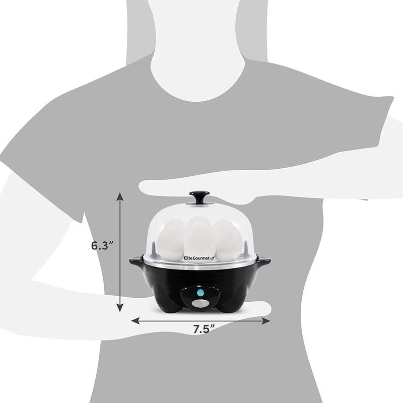 Egg Cooker Rapid Boil 7 Egg Capacity Easy Peel Auto Shut Off Multi Function New