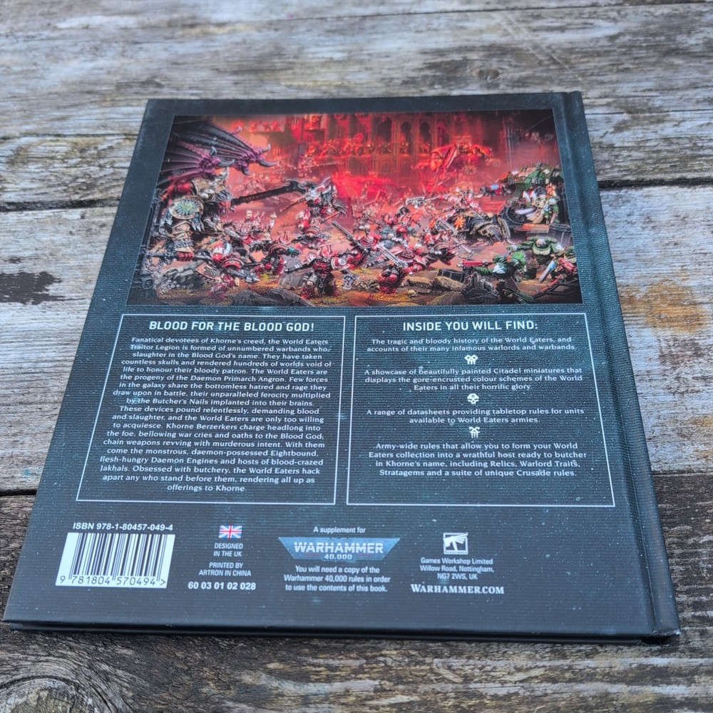 Warhammer 40K World Eaters Codex 10th Edition code used 2023