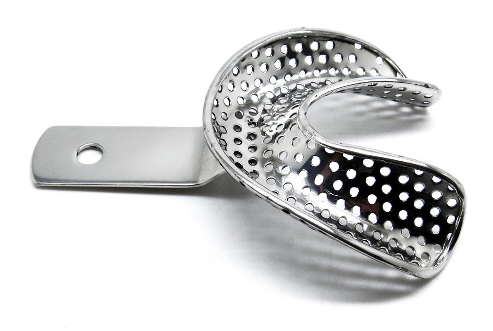 Dental Impression Perforated Large Trays Upper Lower Autoclavable Instruments