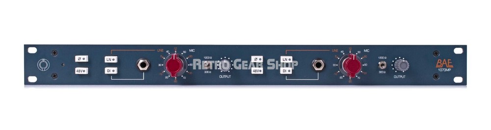 BAE 1073MP Dual-channel Rackmount Microphone Preamp with PSU