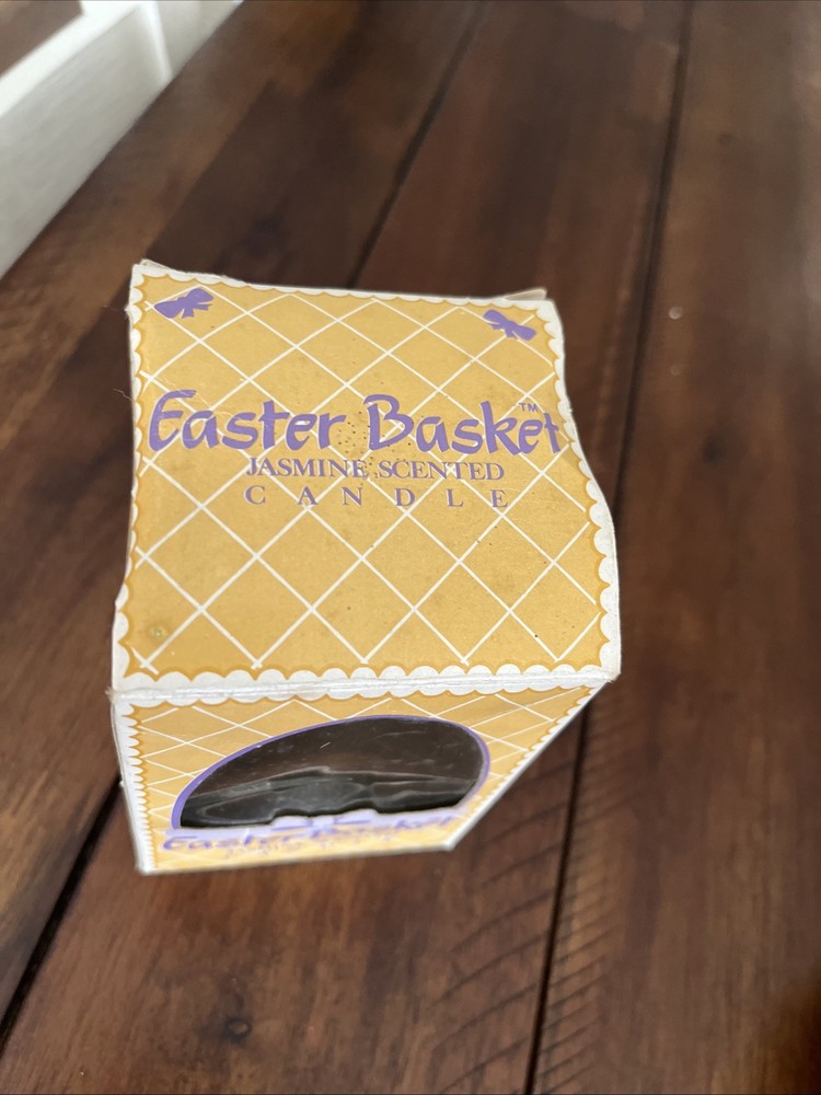 Vintage Jasco Hand Painted Easter Basket Candle