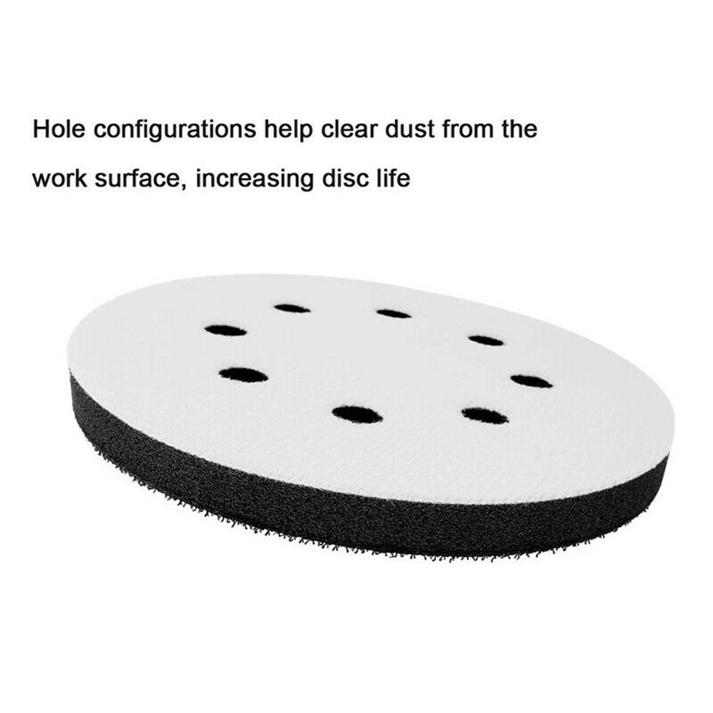 125Mm Sponge Interface Pad 2PCS 8-Hole Hook&Loop Inch Pads Soft Useful