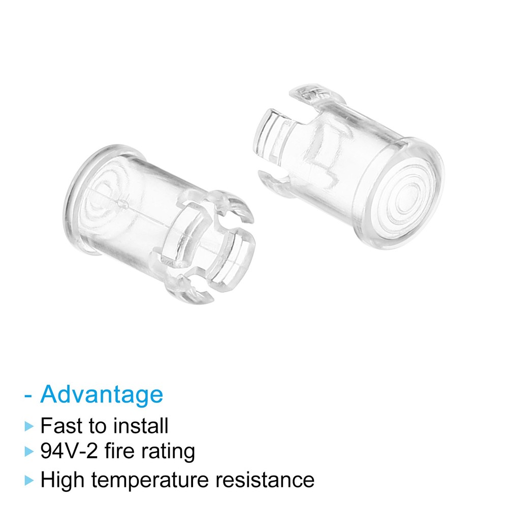 20 Pack - 5mm Clear Light-Emitting Diode Holder Clip LED Lamp Socket Bulb Cap