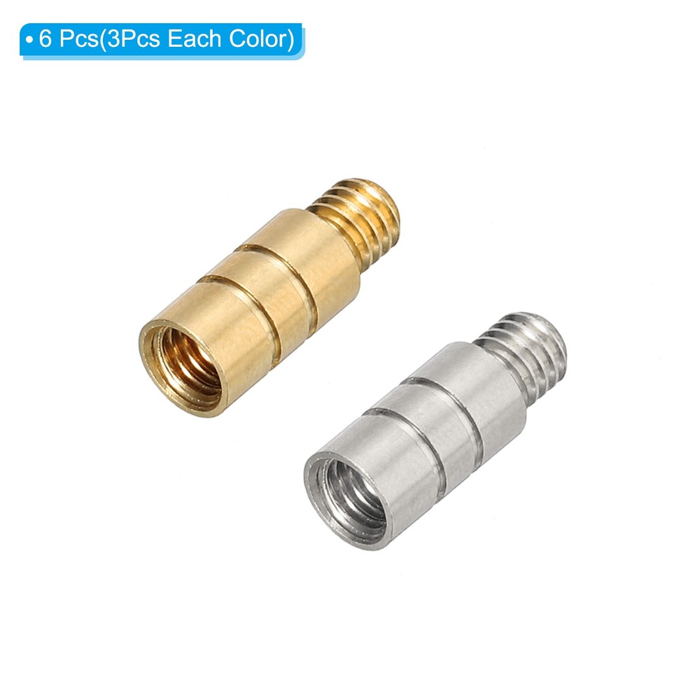 6Pcs Dart Weights 2g Brass Add Accentuator 2BA Thread Gold Silver