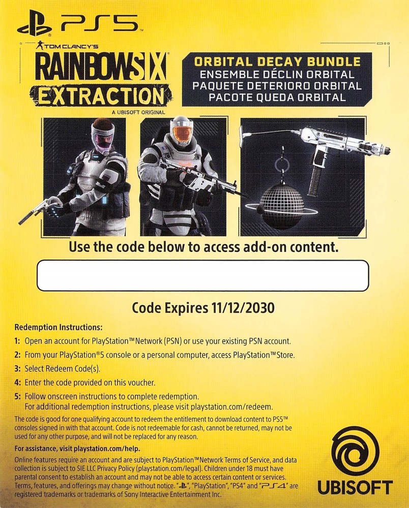 PS5 Tom Clancy's Rainbow Six Extraction - Orbital Decay Bundle DLC