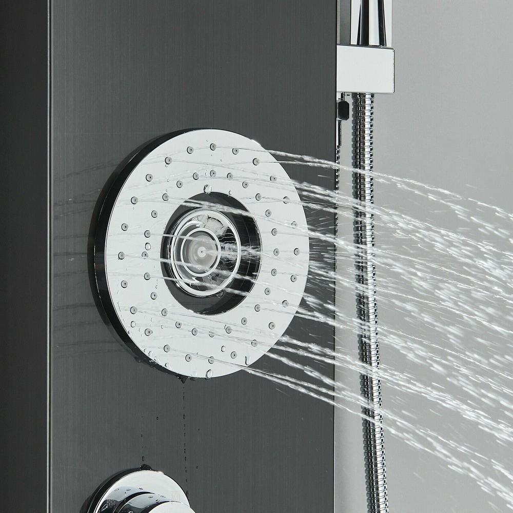 Shower Panel Tower System Stainless Steel 5 Function Rain&Waterfall Faucet Set