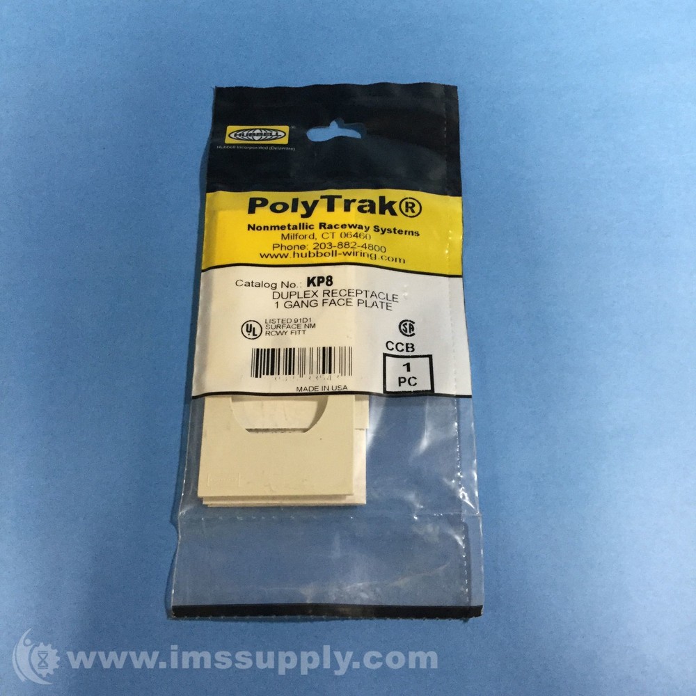 Hubbell KP8 Duplex Faceplate FNFP