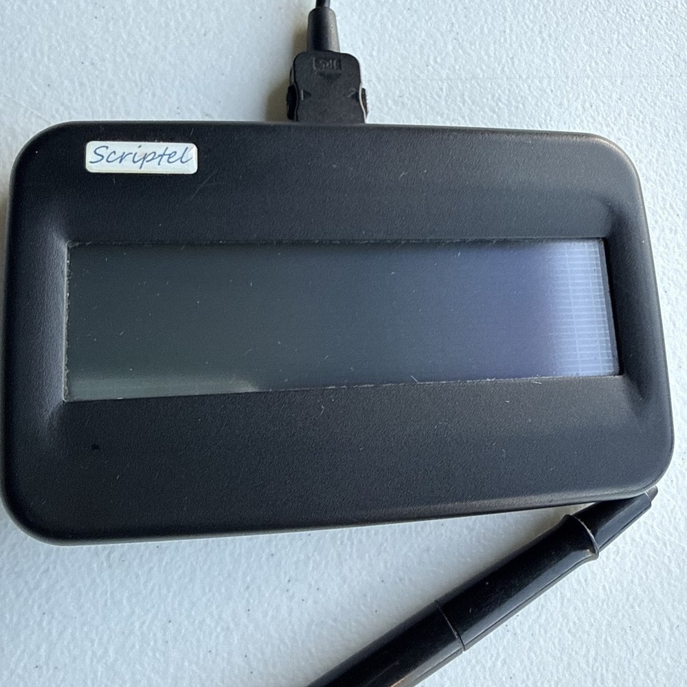 Scriptel ST1551 ST1550 EasyScript Compact 1x5 LCD Signature Capture Pad With Pen
