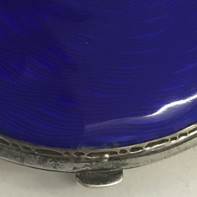 Art Deco Solid Silver Enamel King Charles Spaniel Compact Turner & Simpson 1936