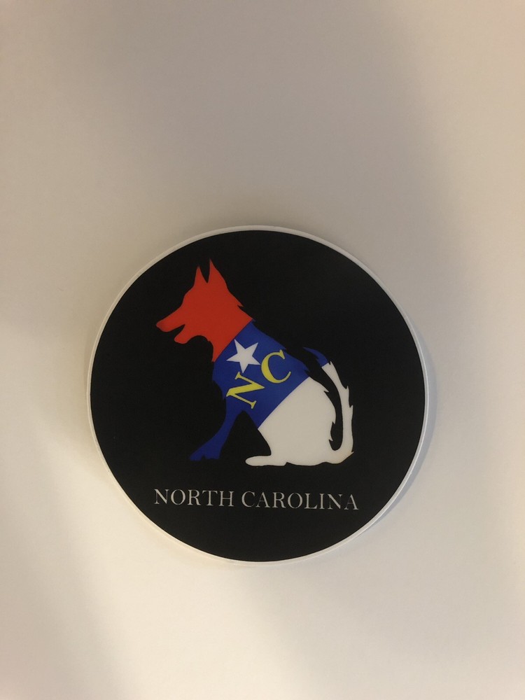 NC German Shepherd Decal-NC Flag Dog