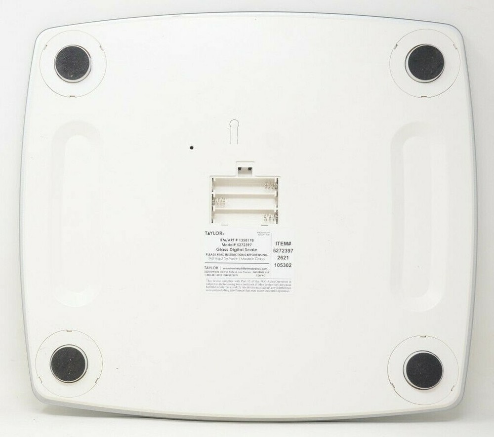 Taylor Weight Tracking Body Scale in Silver **MISSING BACK PIECE**