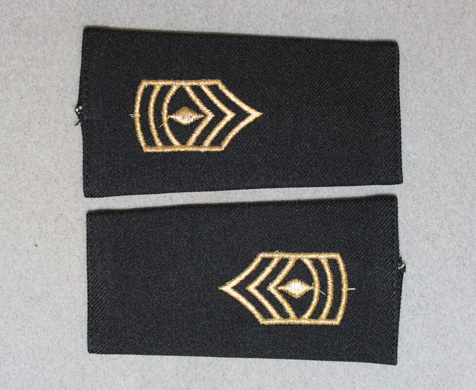 Slip-On Rank 027: U.S. Army First Sergeant - large black pair