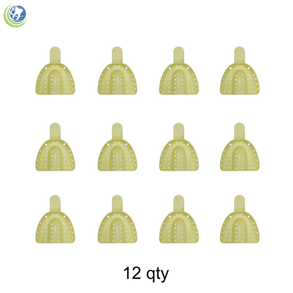 Dental Plastic Impression Trays Perforated Autoclavable UPPER LARGE #1 12 Pcs