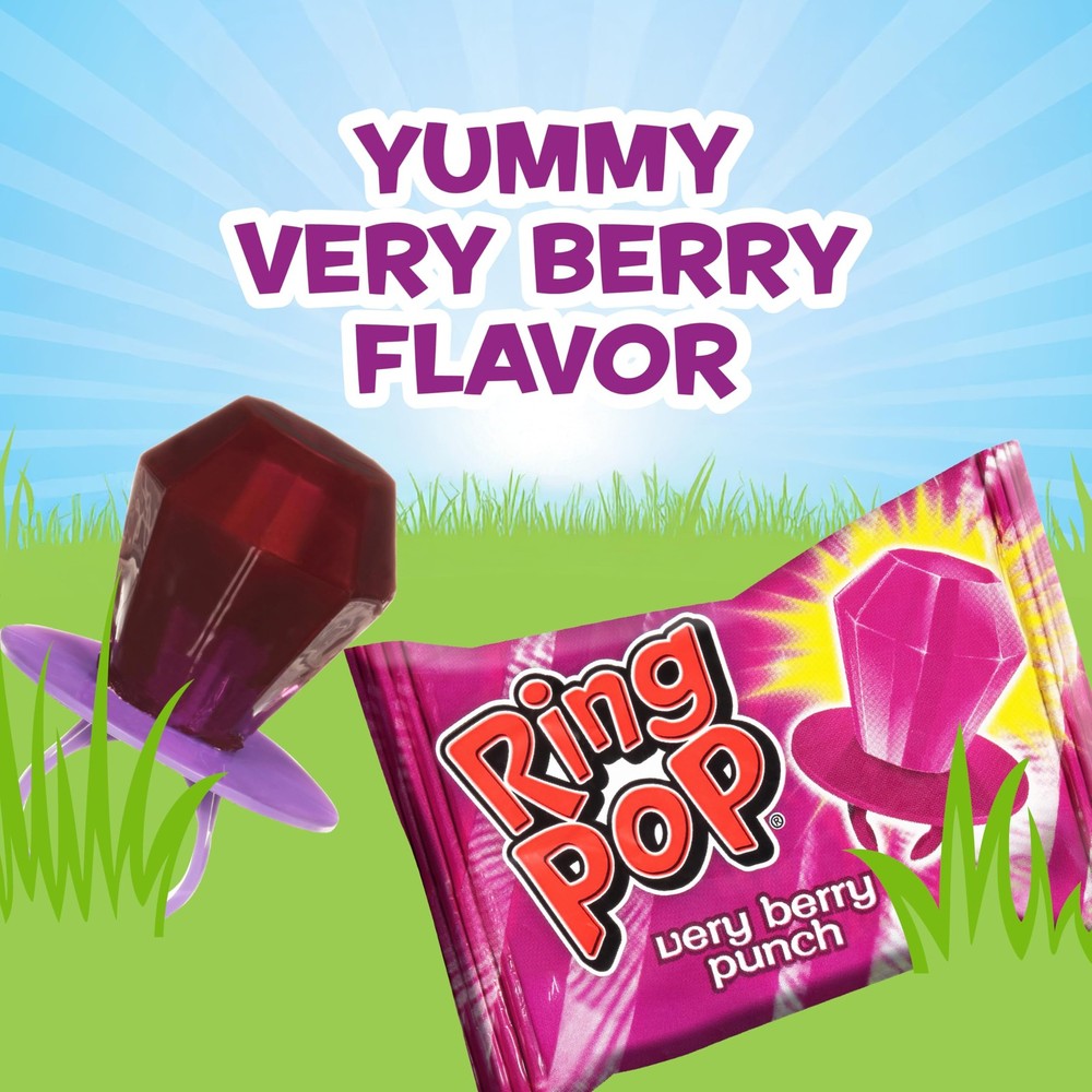 Ring Pop Purple Easter Candy Lollipops, 30Ct Bulk 30 Count,