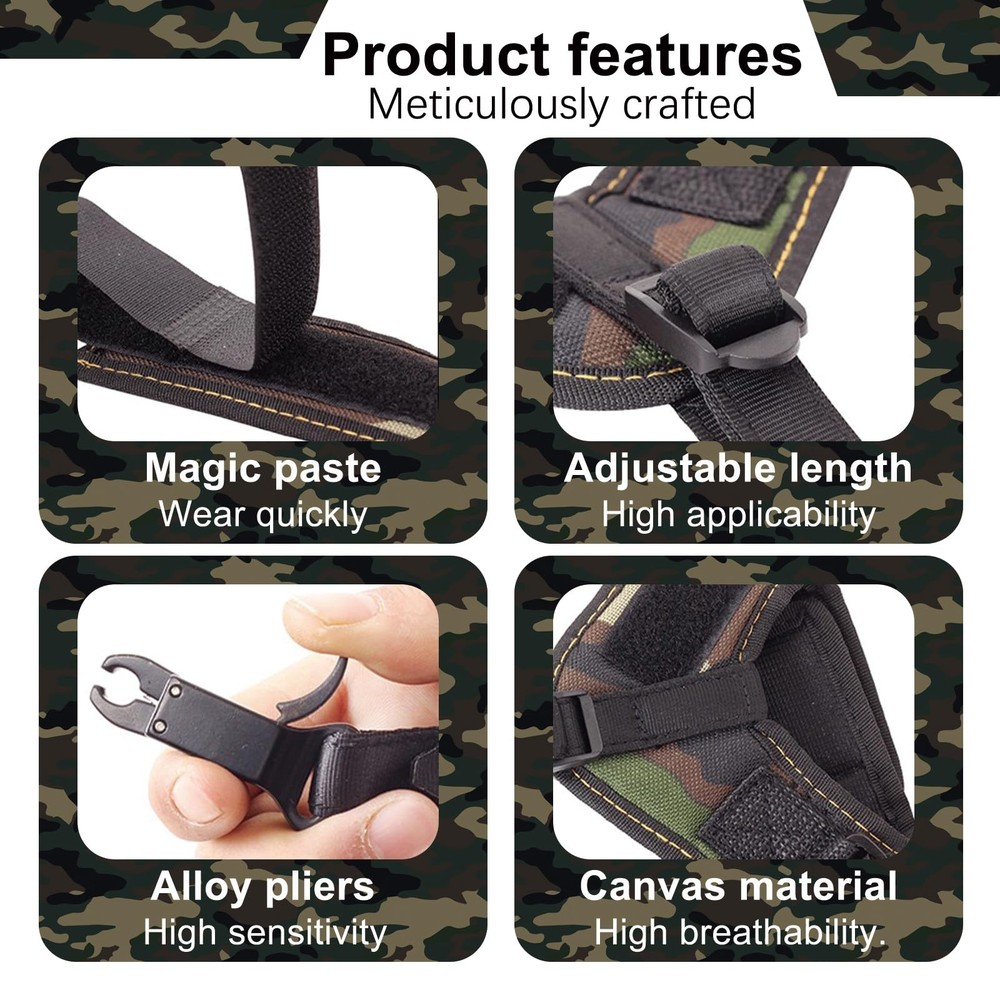 Adjustable Archery Release Aid with 360° Thumb Trigger for Right/Left Hand