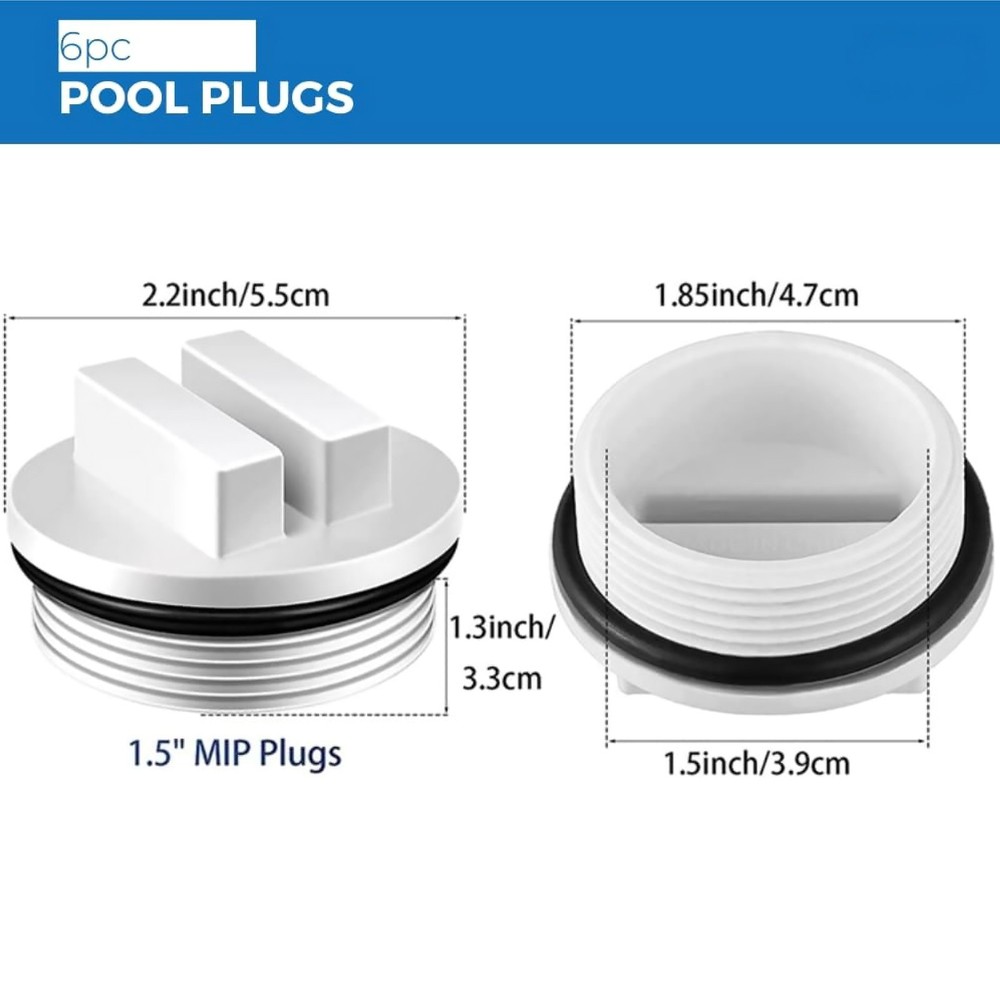 6* Pool Threaded Plugs Filter Drain Plug SP1022C For Pentair Pool Filters