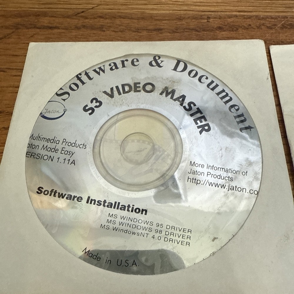 Software & Document Sega Game CD S3 Video Master Discs Multimedia Accelerator