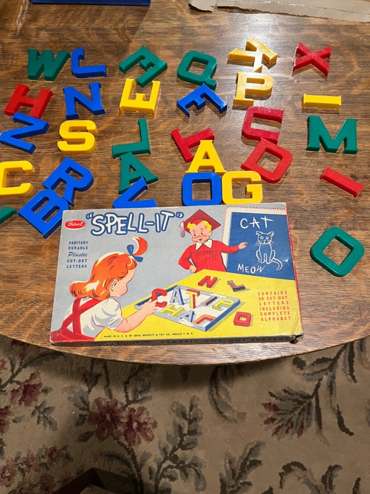 Vintage IDEAL Spell-It- plastic Cut Out Letters