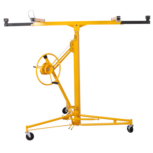 16Ft Drywall Rolling Lifter Panel Hoist Jack Caster Construction Lockable Wheels