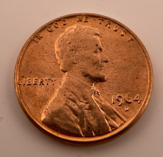 1964 D Lincoln Cent Penny Roll 49/50 49 cent roll