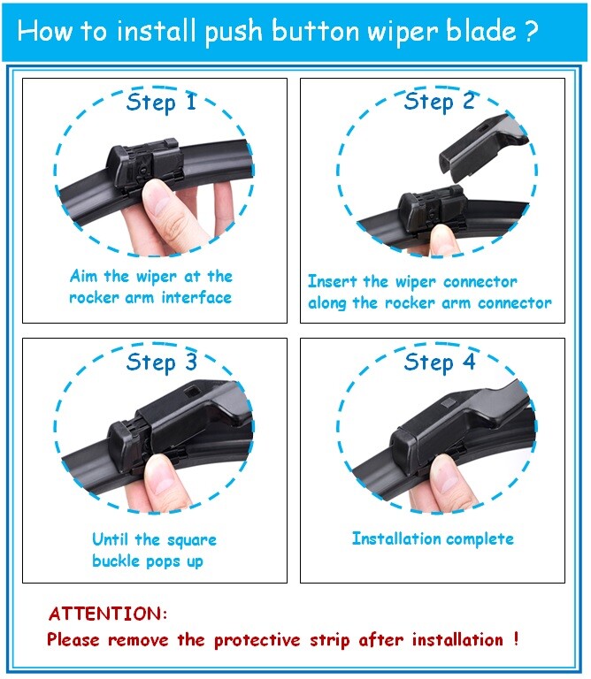 Windshield Wiper Blades For Chevrolet Silverado 2014-2017 OEM Quality 22"+22"