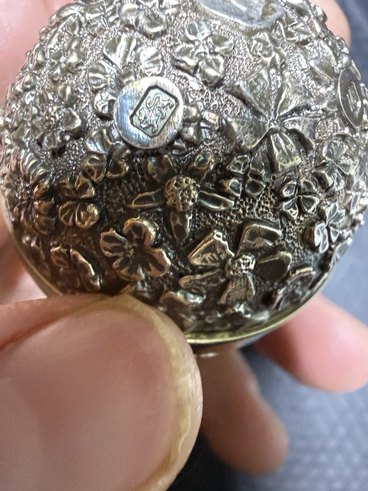 Stuart Devlin Sterling Silver Gilt Surprise Egg Boxed Edition No. 75
