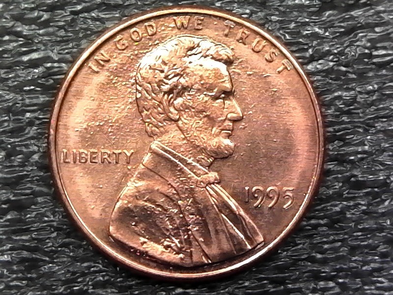 1995-P Lincoln Memorial Cent - Blistered Copper Layer Error Coin (e5160)