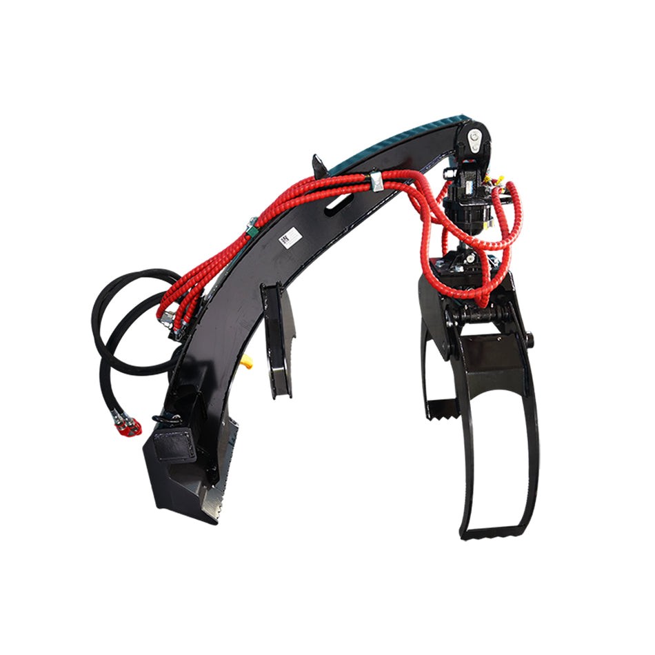 Mini Skid Steer Mount Log Grapple, Rotate by Hydralic,Universal Loader Plate