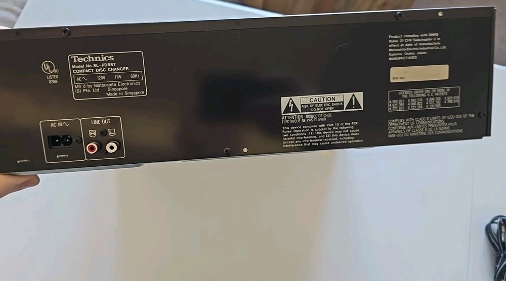 Technics SL-PD887 5-Disc CD Changer Player w/Remote | TESTED & Working