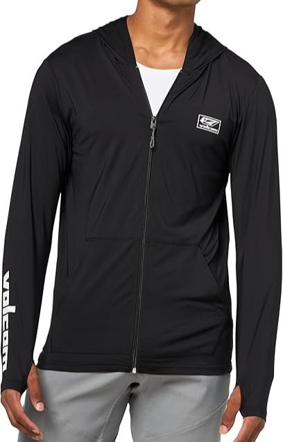 VOLCOM MODSTONE Zip Hooded L/S Rashguard - Black - Medium - NWT