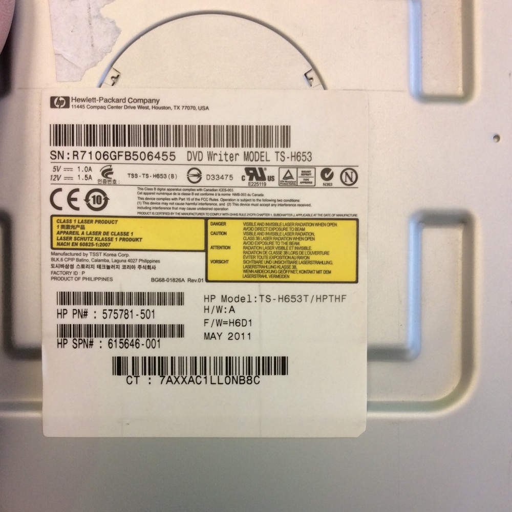 TS-H653 DVD Writer Optical Disc Drive