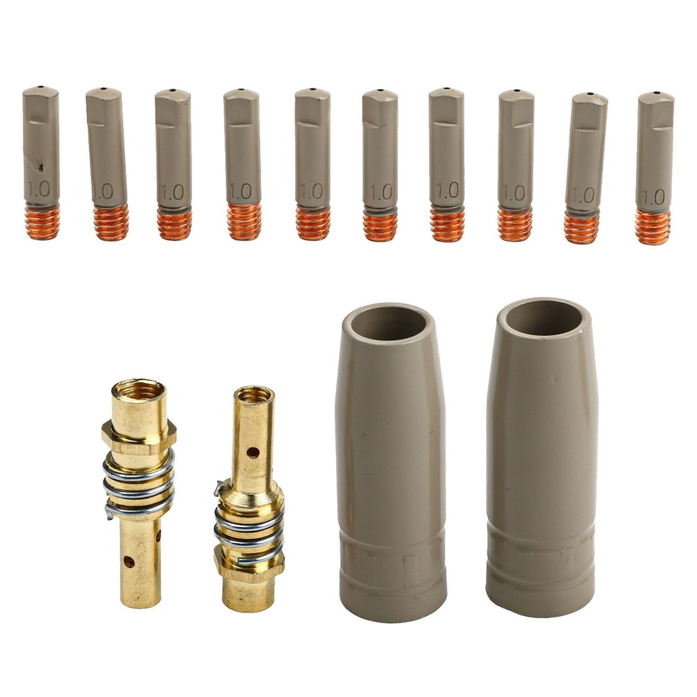 Complete Welding Solution 14PCS Contact Tip Holders and Nozzles for 15AK