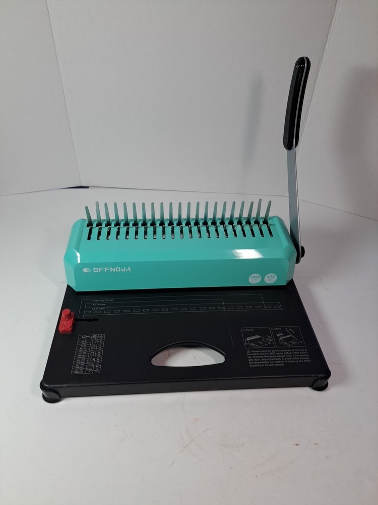 Offnova Binding Machine, A4 21-Hole 450 Sheets Paper Comb Puncher Machine