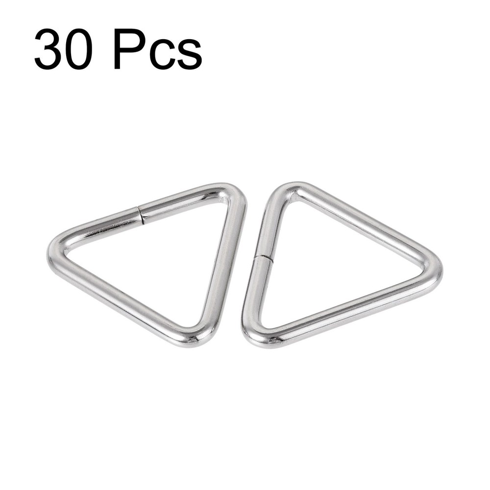 Metal Triangle Ring Buckle 0.98" (25mm) Inner Width 30pcs Width