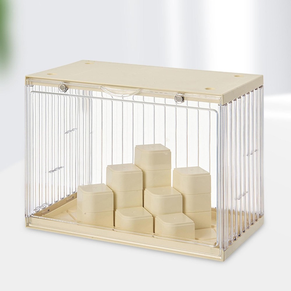 Figure Clear Display Case Storage Organizer Tabletop Multipurpose Doll Storage