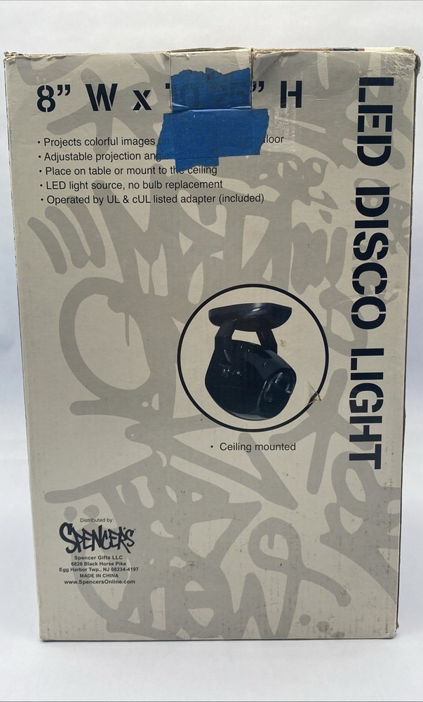 Rabbit Tanaka LED Disco Party Light Table Or Ceiling Mounted No Bulbs Needed FUN