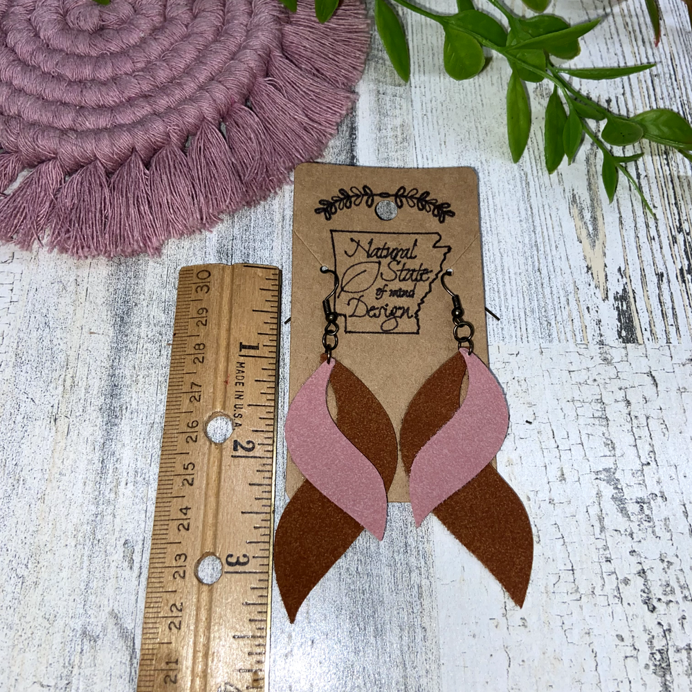 Handmade Boho Felt Dangle Earrings