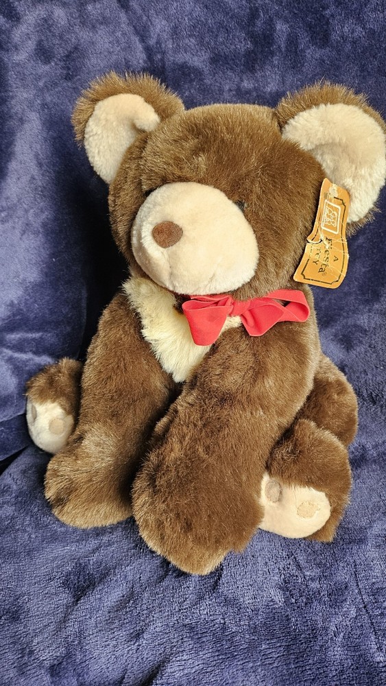 Honey Bear With Red Bow 13"