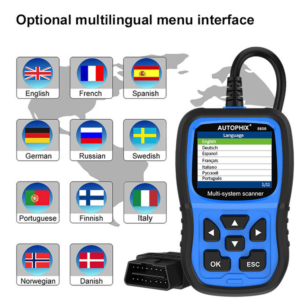 AUTOPHIX 5600 Diagnostic Scan Tool Code OBD2 Scanner ABS EPB TPMS SAS Oil Reset