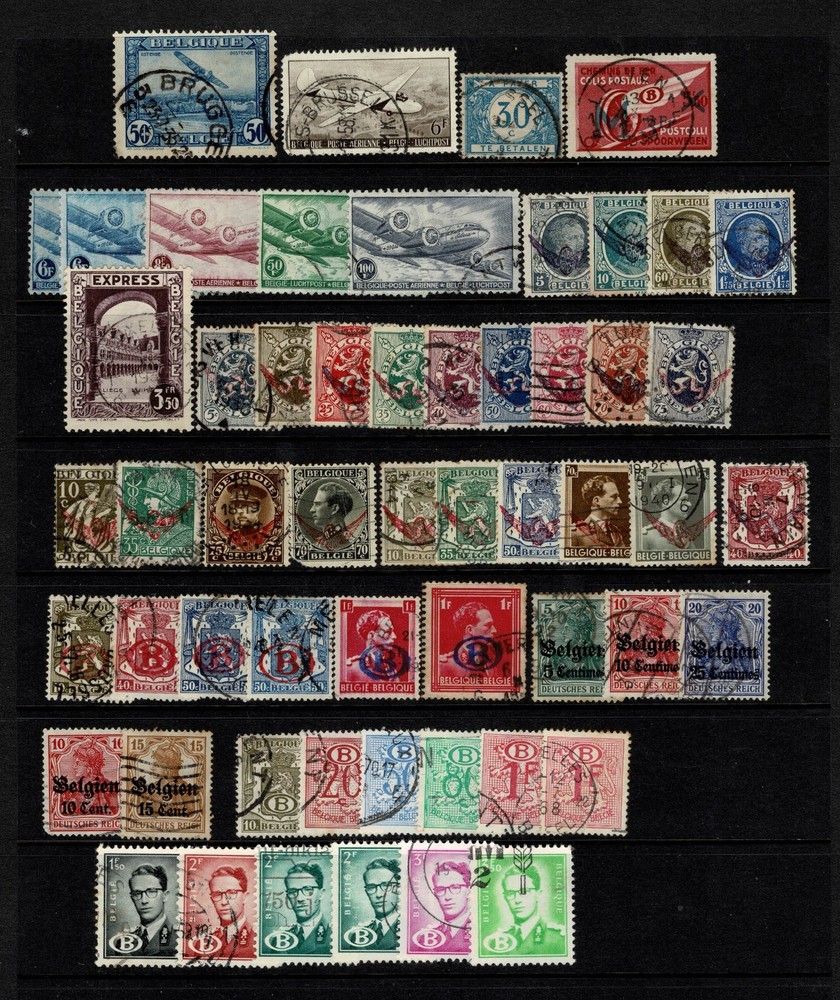 Belgium stamps lot, BOB, Used