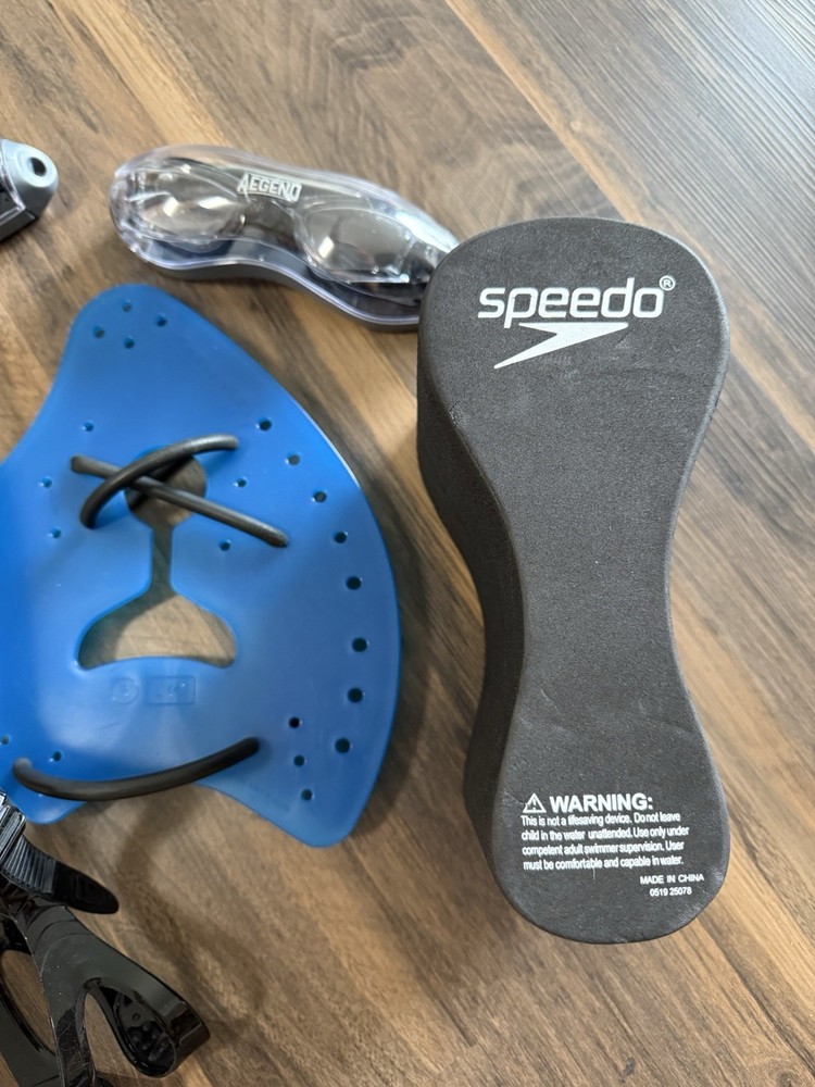 Triathlon Training Aids Bundle Set - Swimcap, Goggles, Paddles & More