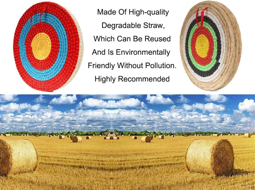 Handmade Straw Archery Target - 19.7" Round