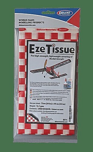 Deluxe-Materials EZE Tissue Red Checker 3 per pack - #bd74