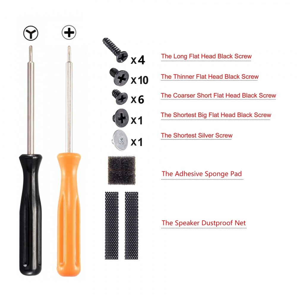 Clear Blue Back Plate Housing Shell Fix Kit for Nintendo Switch Handheld Console