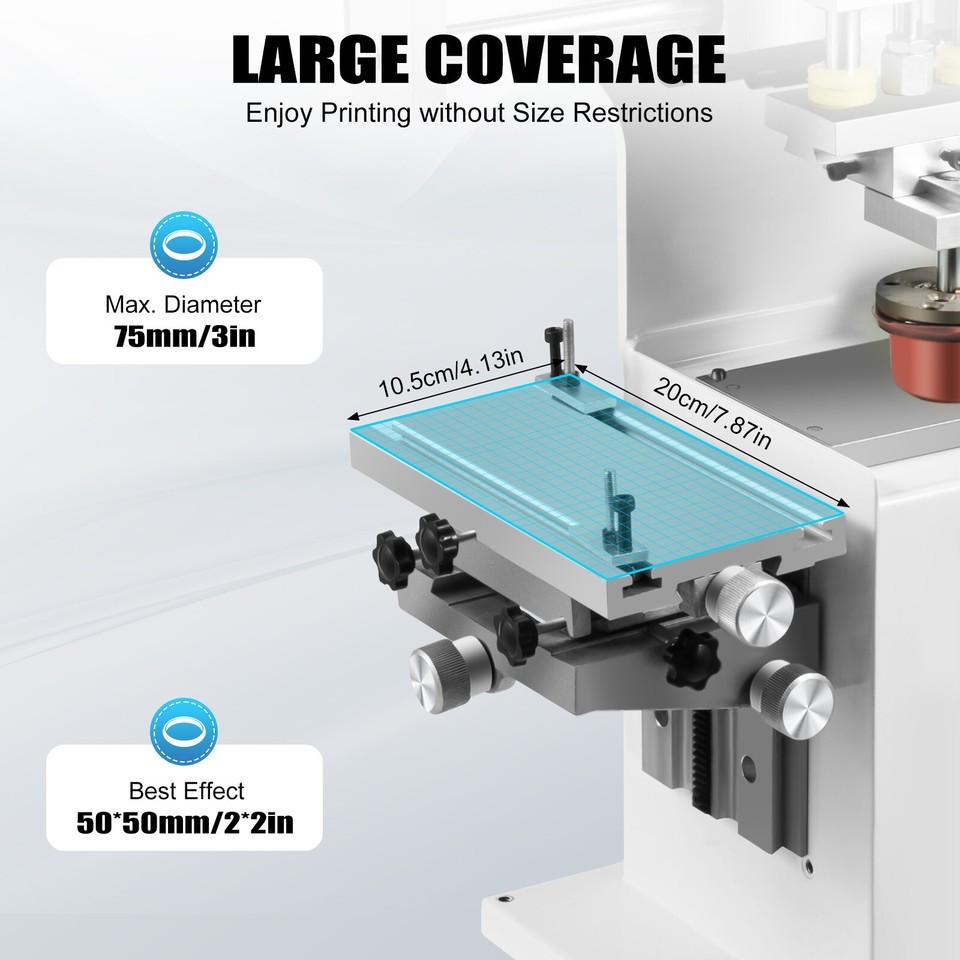 220V Pneumatic Pad Printing Machine Cup Stamping Embossing Ink Press Printer