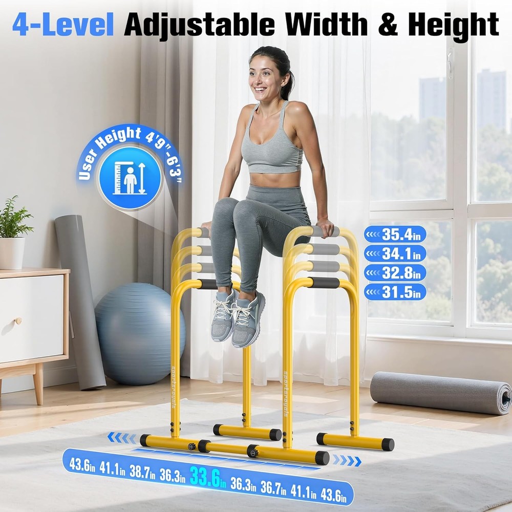 Adjustable Heavy Duty Dip Bars