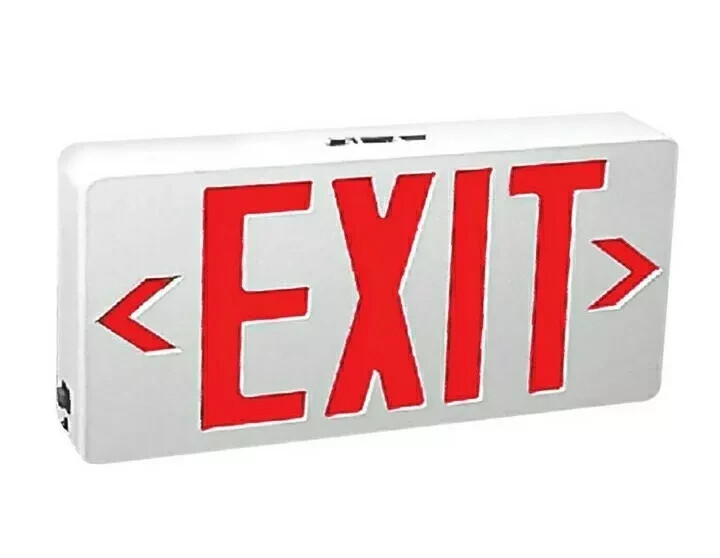 TCP #227426 UL Exit Fixture  Red LED Compact Polycarbonate Sign - AC only