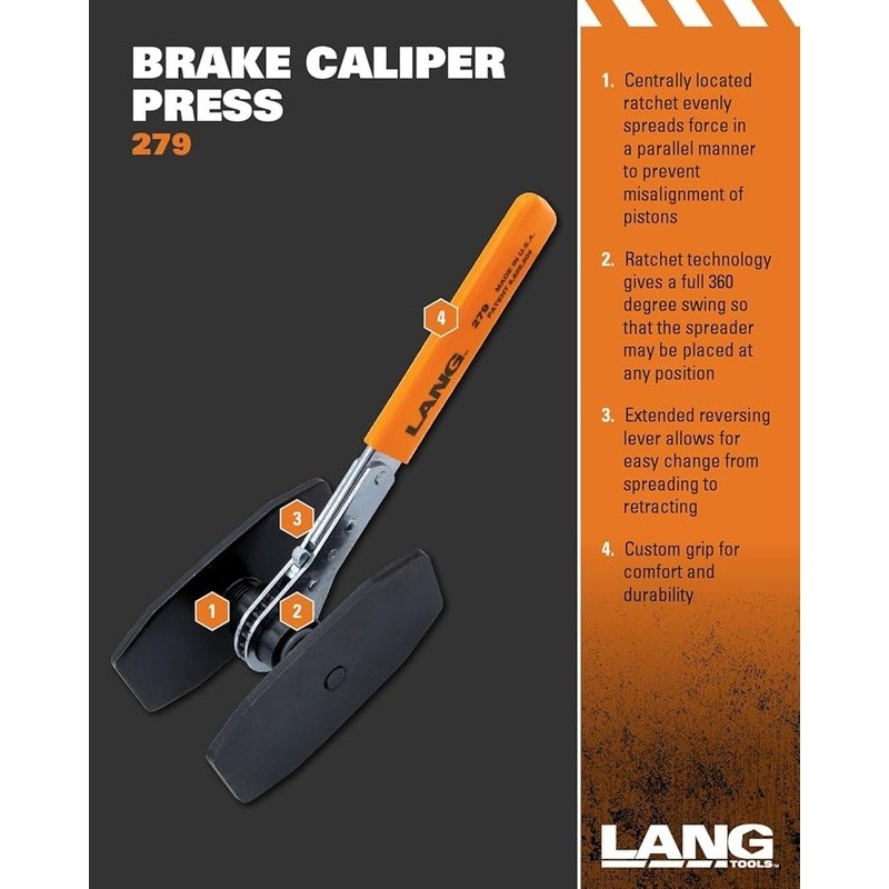 Piston Spreader Tool Fixed & Floating Calipers Ratchet Technology USA Made
